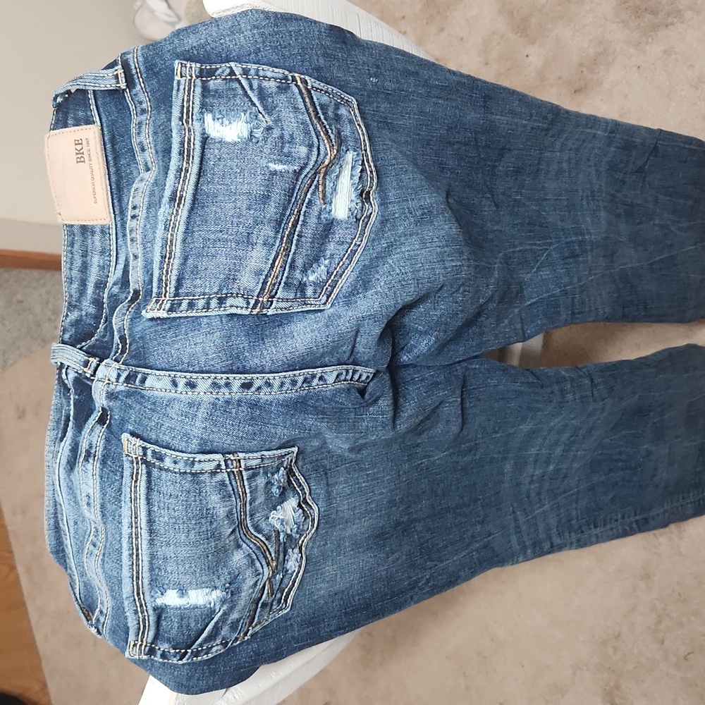 BKE Stella womens slim fit low rise boot cut jeans